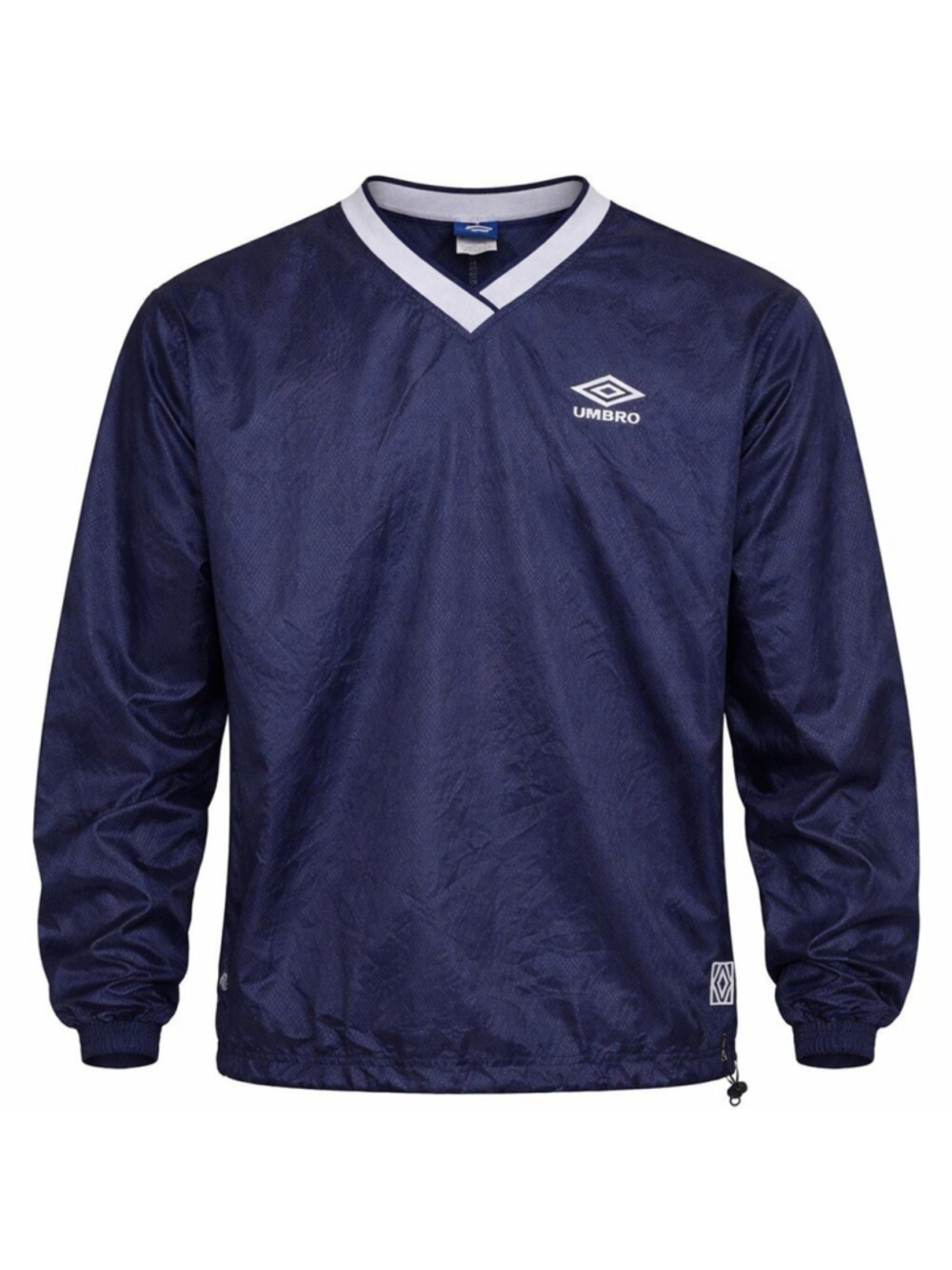 VTG Retro Umbro Football Training Shell Pullover Windbreaker Navy XL